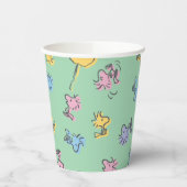 Holzstock Zucker Pop Kunstmuster Pappbecher (Links)