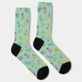 Holzstock Zucker Pop Kunstmuster Socken (Rechts)