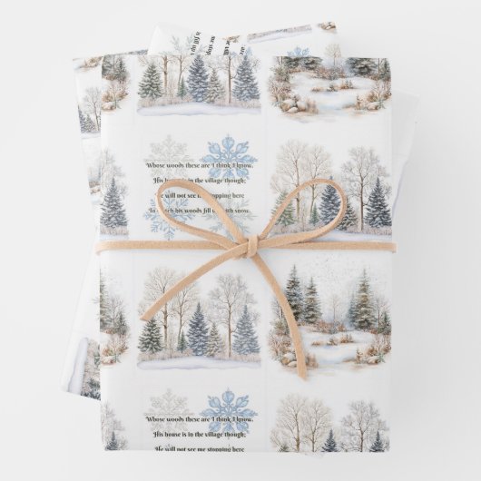 Holzstopp Geschenkpapier Set (Beispiel)