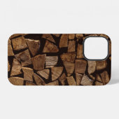 Holzstoß iPhone Hülle (Rückseite (Horizontal))