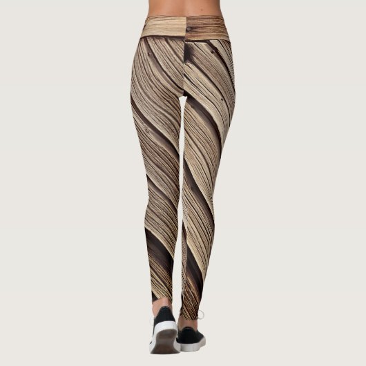 Holzstreifen Leggings (Rückseite)