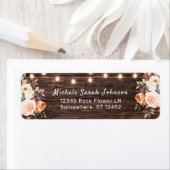 Holzstring Lights, Blush & Peach Floral Address (Insitu)