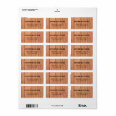 Holzstruktur Adressaufkleber (Vorne)