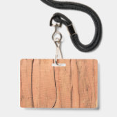 Holzstruktur Ausweis (Rückseite mit Lanyard)