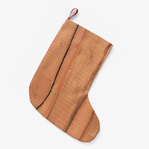 Holzstruktur Kleiner Weihnachtsstrumpf
