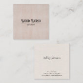 Holzstruktur Moderner Stil Quadratische Visitenkarte (Vorne/Hinten)