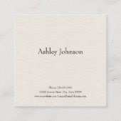 Holzstruktur Moderner Stil Quadratische Visitenkarte (Rückseite)