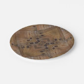 Holzstruktur, Naturholz Pappteller (Schrägansicht)