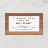 Holzstruktur Visitenkarte (Rückseite)