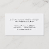 Holzstück 2 | Traditionell Visitenkarte (Rückseite)