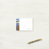 Holzstühle bei Sonnenuntergang am See Post-it Klebezettel (Auf Schreibtisch)