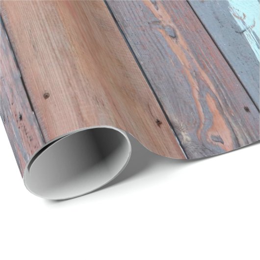 Holztäfelung, altes mehrfarbiges Holz Geschenkpapier (Rolleneckpunkt)