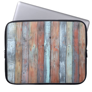 Holztäfelung, altes mehrfarbiges Holz Laptopschutzhülle