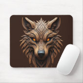 Holztäfelung mit geometrischen Mustern Mousepad (Mit Mouse)