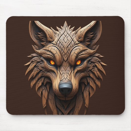 Holztäfelung mit geometrischen Mustern Mousepad (Vorne)