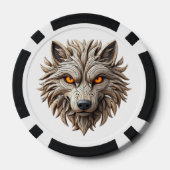 Holztäfelung mit geometrischen Mustern Pokerchips (Rückseite)