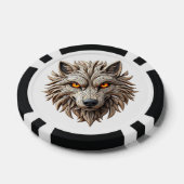 Holztäfelung mit geometrischen Mustern Pokerchips (Einzeln)