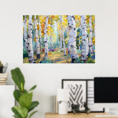 Holztäfelung, Wald-Mauer, Kunstdrucken Poster (Heimbüro)