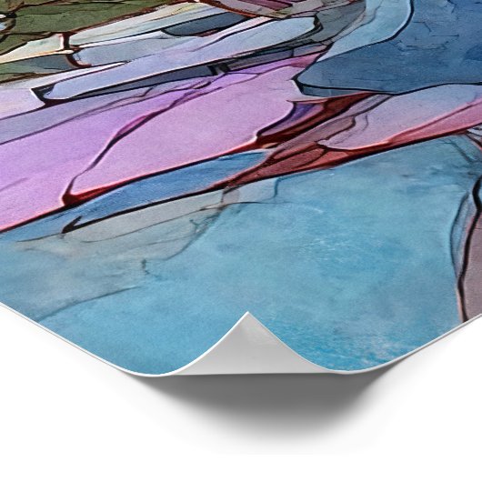 Holztäfelung, Wald-Mauer, Kunstdrucken Poster (Ecke)