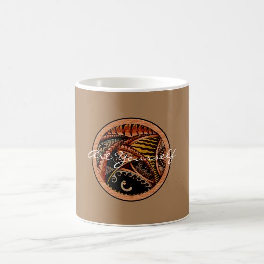 Holztattoo Kaffeetasse (Mittel)