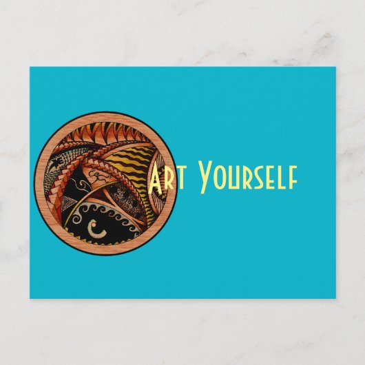 Holztattoo Postkarte (Vorderseite)