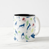 Holztaube Kereru NZ Bird Zweifarbige Tasse (VorderseiteRechts)