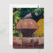 Holztaubenbrunnen Vintage Fotografie Postkarte (Vorne/Hinten)