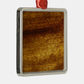 Holzteak Silbernes Ornament (Rechts)