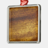 Holzteak Silbernes Ornament (Links)