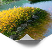 Holztempel im japanischen Garten Poster (Ecke)