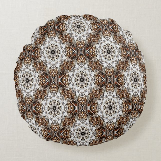 Holztest...... Rundes Kissen (Vorderseite)