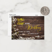 Holztextur Save the Date Mitteilungskarte (Vorderseite/Rückseite Beispiel)