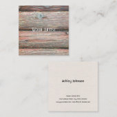 Holztexturdesign Quadratische Visitenkarte (Vorne/Hinten)