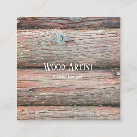 Holztexturdesign Quadratische Visitenkarte (Vorderseite)