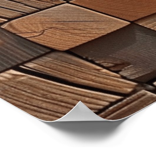 Holztexturkunstposter Poster (Ecke)