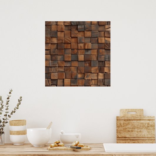 Holztexturkunstposter Poster (Küche)