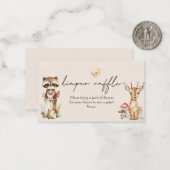 Holztiere Boho Babydusche Windelwindeln Mitteilungskarte (Vorderseite/Rückseite Beispiel)