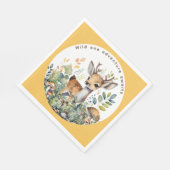 Holztiere Hirschgeschirr Serviette (Ecke)