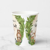 Holztiere Holzholzspalte Babydusche Pappbecher (Rechts)