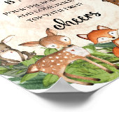 Holztiere Holzschnitt Momosa Bar Sign Poster (Ecke)