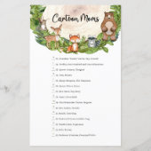 Holztiere Holzschnitzel Cartoon Mamas (Rückseite)