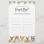 Holztiere raten, was in der Windeltasche ist (Vorderseite)