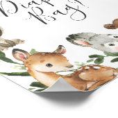 Holztiere raten, was in der Windeltasche ist Poster (Ecke)