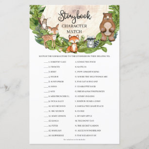 Holztiere Storybook Character Match