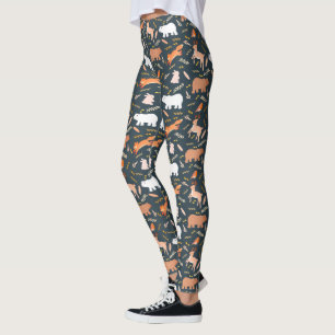 Holztiere und Holzleder Leggings