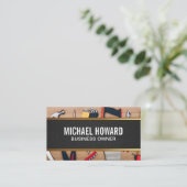 Holztisch | Handwerkzeuge Visitenkarte (Stehend Vorderseite)