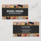 Holztisch | Handwerkzeuge Visitenkarte (Vorne/Hinten)