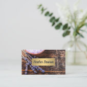 Holztisch Lavender Bath Salts Visitenkarte (Stehend Vorderseite)