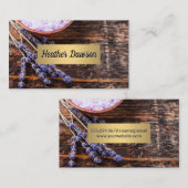 Holztisch Lavender Bath Salts Visitenkarte (Vorne/Hinten)