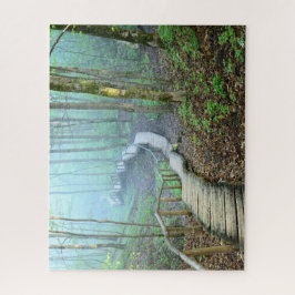 Holztreppen durch den Wald Puzzle
